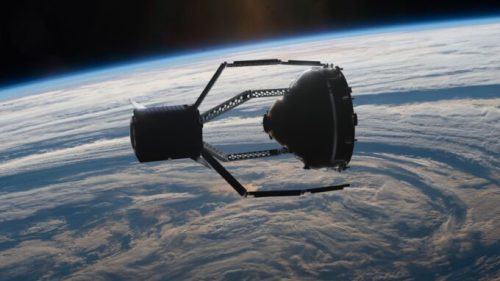 Représentation simulée de Clearspace, qui vise à récupérer des débris spatiaux. // Source : ESA