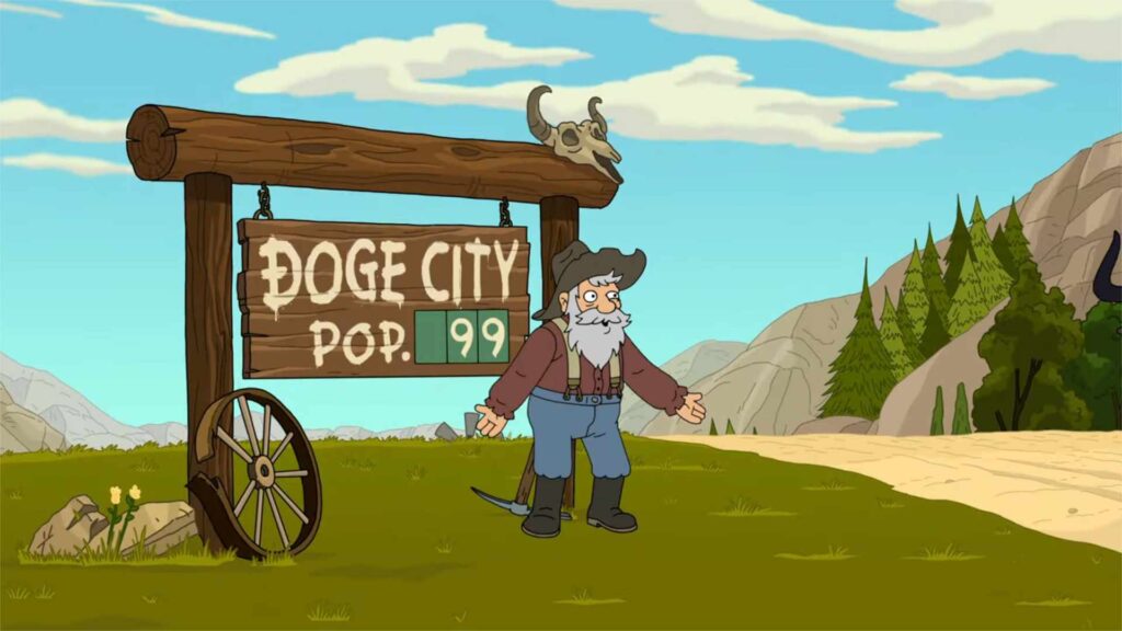 La vibrante ville de Doge City // Source : Disney+