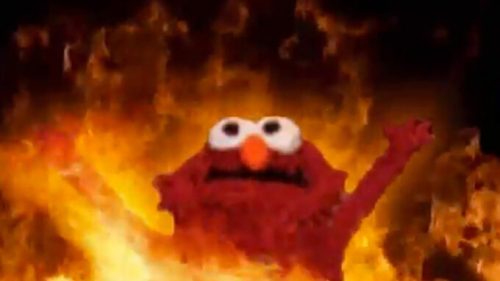 Meme Elmo en feu 