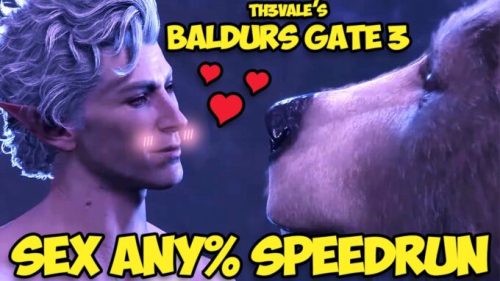 Speedrun Sex% dans Baldur's Gate 3 // Source : Twitter Th3Vale