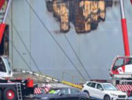 Evacuatation des voitures du Fremantle Highway // Source : Extrait video 