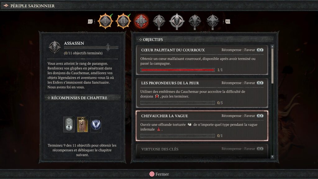 Bug de progression dans la saison 1 de Diablo IV // Source : Capture PS5