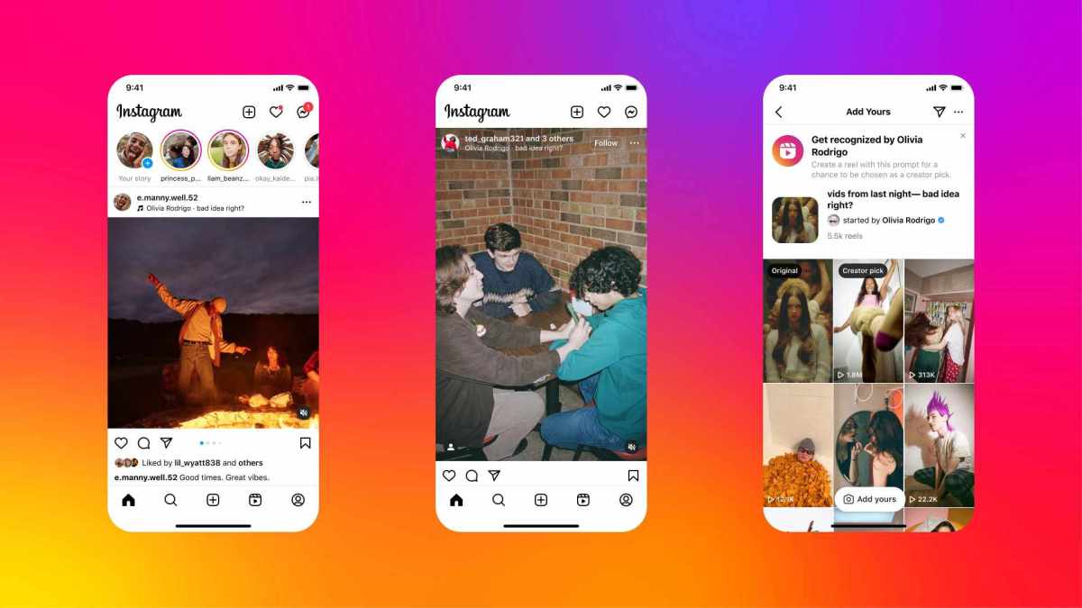 Les carrousels musicaux d'Instagram // Source : Instagram