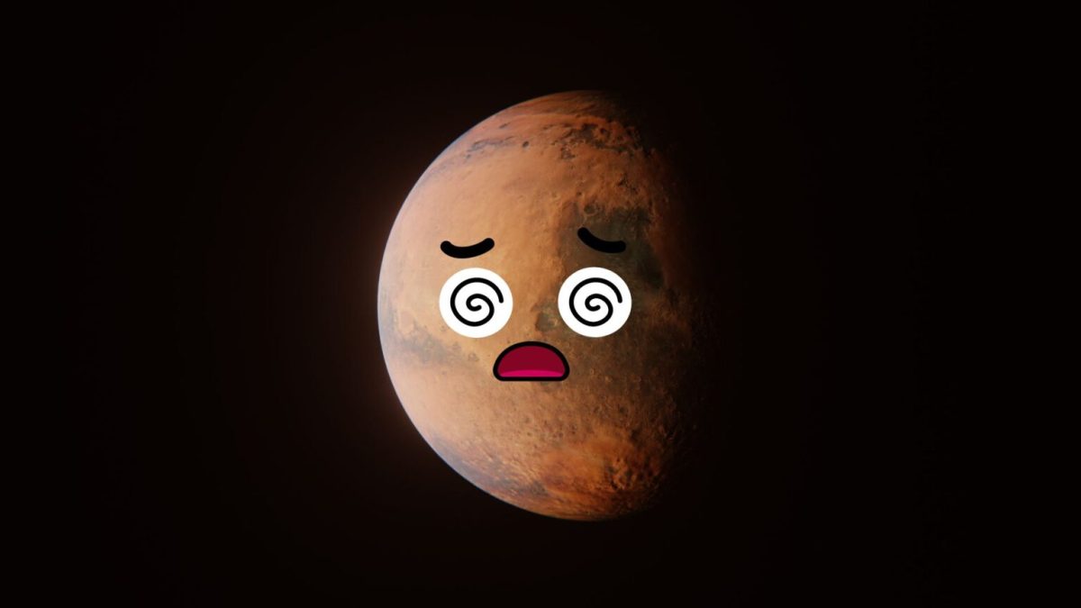 Mars étourdie. // Source : Canva