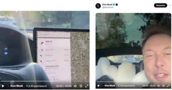 L'adresse de Mark Zuckerberg affichée en clair avec un Elon Musk hilare, qui se filme au volant, voilà un grand moment de live.