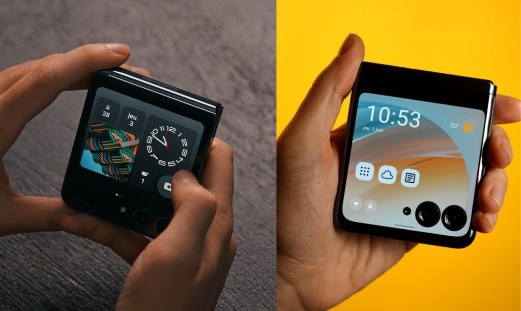 Le Samsung à gauche, le Motorola à droite. // Source : Thomas Ancelle / Numerama