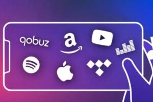 Apple Music, Spotify, YouTube Music, Deezer, Tidal, Amazon Music, Qobuz // Source : Frandroid