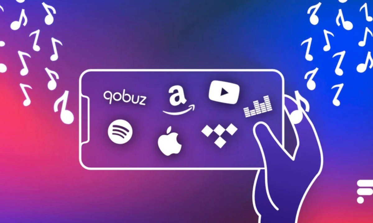 Apple Music, Spotify, YouTube Music, Deezer, Tidal, Amazon Music, Qobuz // Source : Frandroid