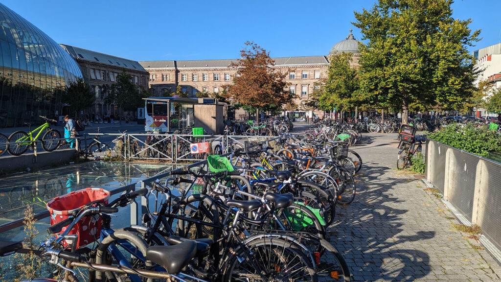 Strasbourg entre vélos et transport en commun // Source : Raphaelle Baut 