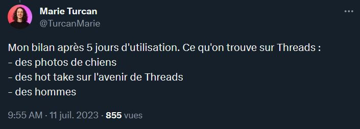 Honnêtement, à quoi ça sert de quitter Twitter si c'est pour retrouver autant d'hommes ailleurs ? (Marie Turcan est la rédactrice en chef de Numerama)