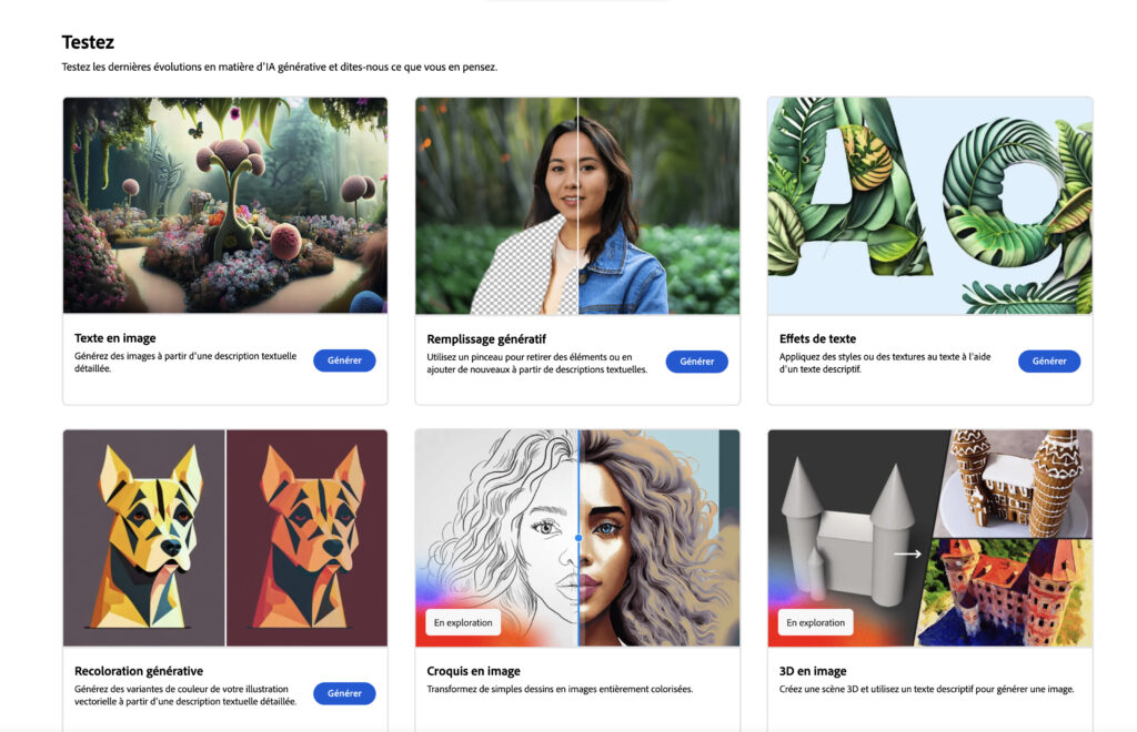 Adobe Firefly est déjà accessible sur le web. // Source : Adore 