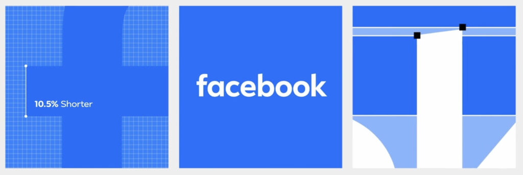 Sur son site, Facebook montre les évolutions du logo.