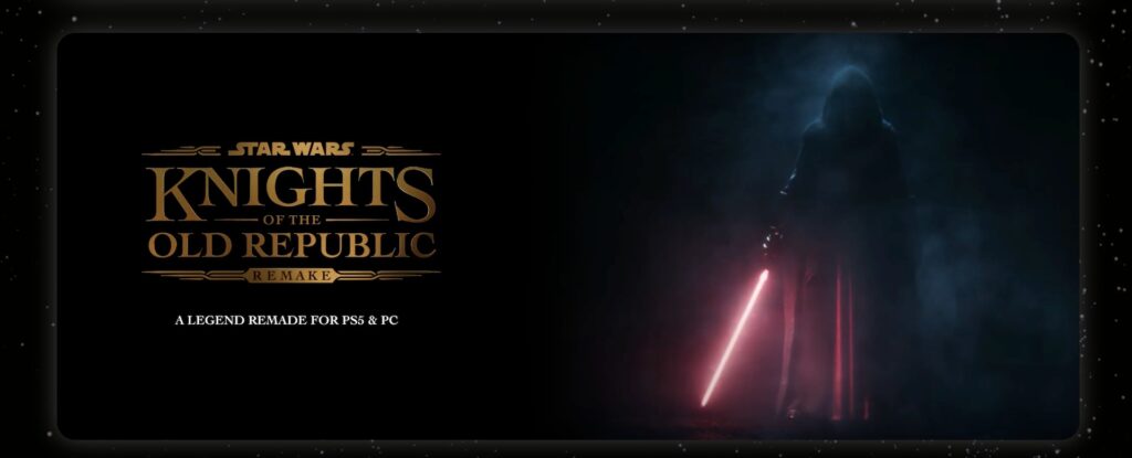 Voilà ce qu'affiche le site du studio Aspyr Media concernant le remake de KOTOR // Source : Capture d'écran