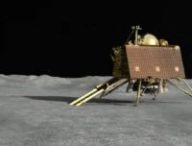 Vue d'artiste de Vikram sur la Lune. // Source : Capture YouTube ISRO Official
