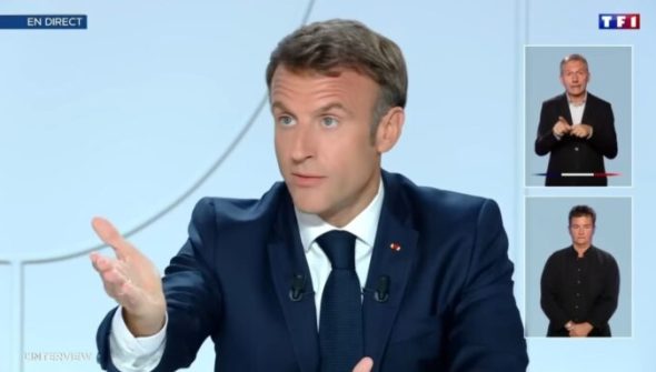 Emmanuel Macron le 24 septembre 2023. // Source : TF1