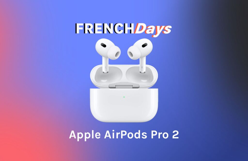 Les AirPods Pro 2 sont 30 € moins cher pendant les French Days sur Amazon // Source : montage Numerama