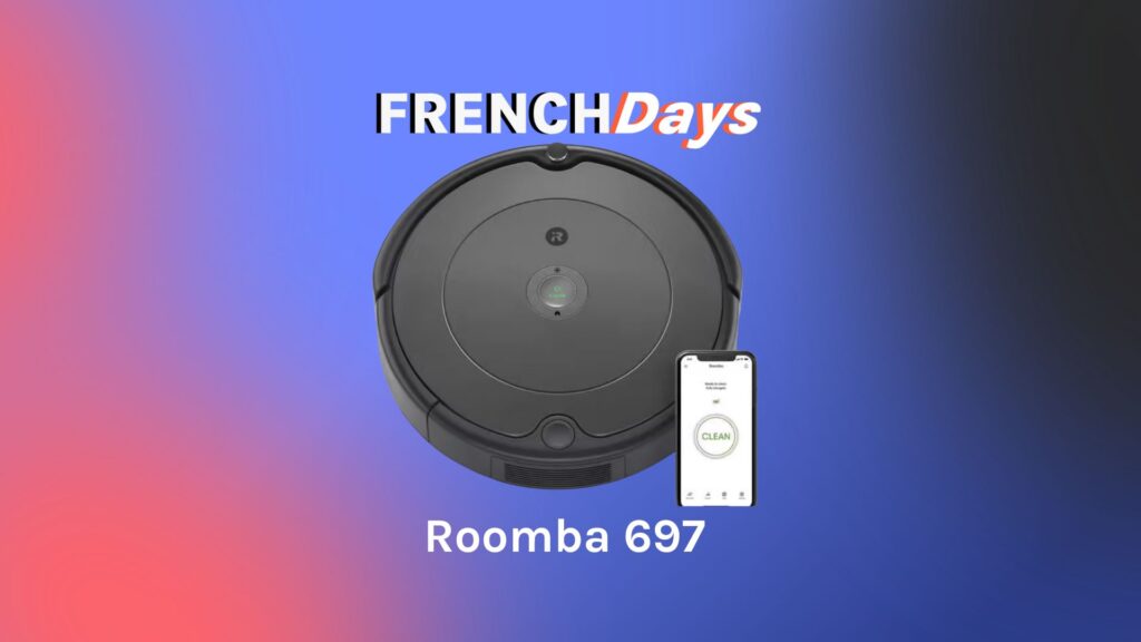 Le Roomba 697 est un excellent rapport qualité prix en promo pour les French Days // Source : montage Numerama