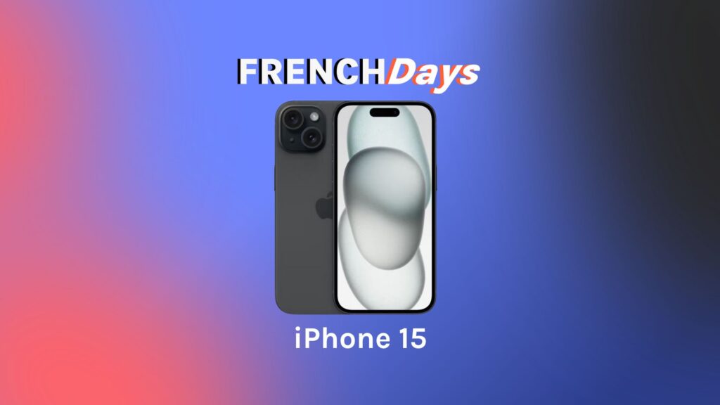 Le tout nouveau iPhone 15 est déjà en promo pour les French Days // Source : montage Numerama