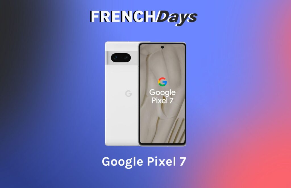 Le Google Pixel 7, coloris Neige, est à 469 € sur Amazon // Source : montage Numerama