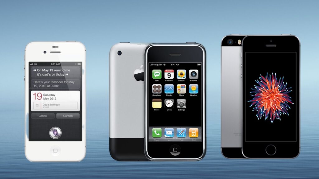 L'iPhone 4s, l'iPhone et l'iPhone SE.