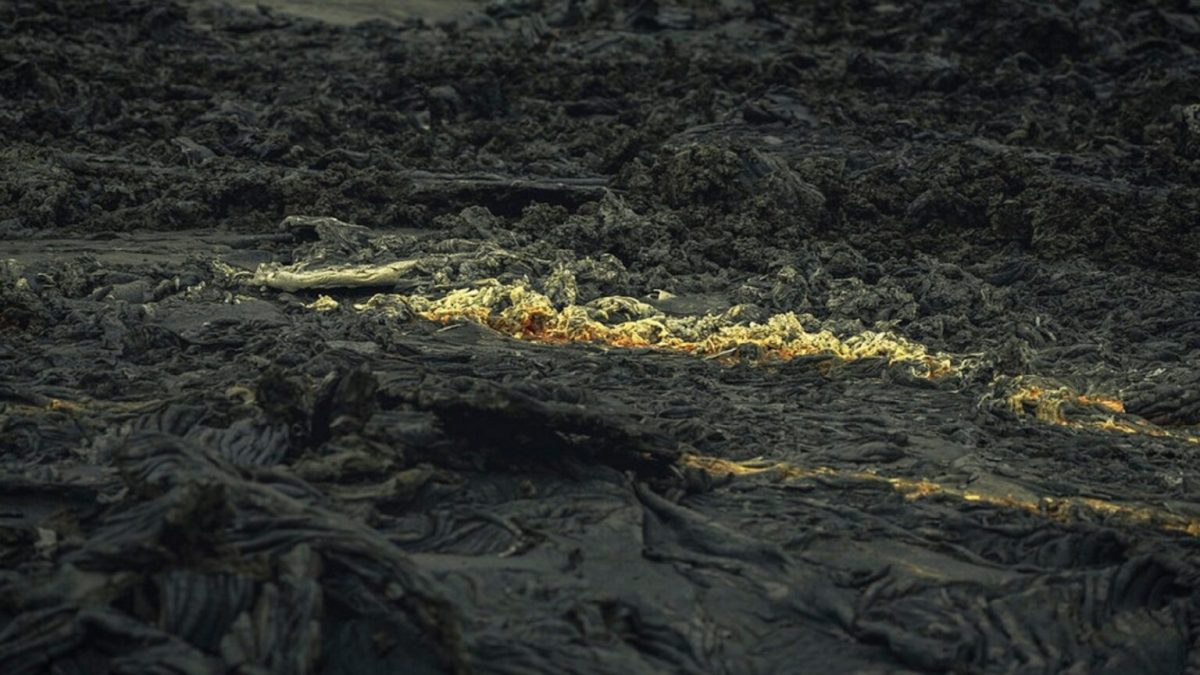 Lave trouvée dans le Holuhraun, en Islande. // Source : DLR, Daniel Beckmann