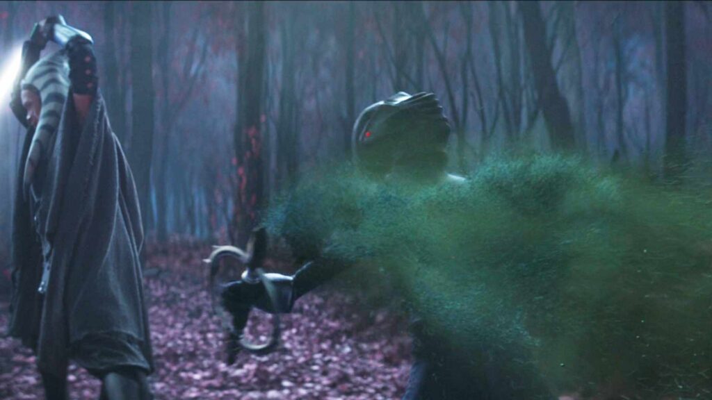 Une fumée verte sort du corps de l'inquisiteur // Source : LucasFilm / Disney+
