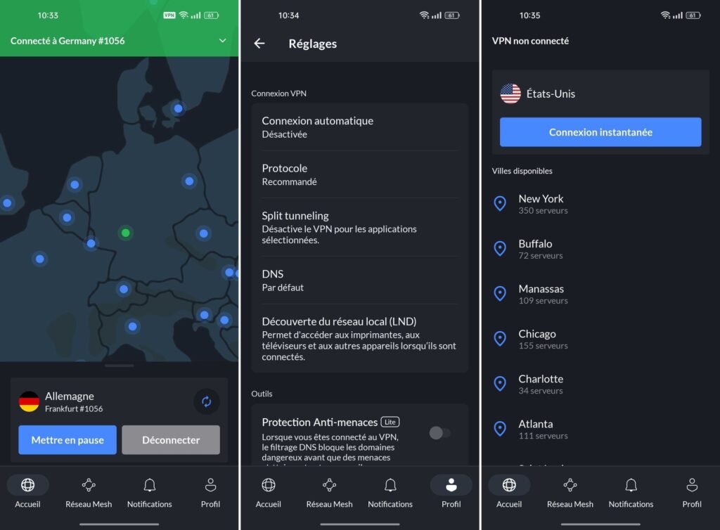 nordvpn interface android avis 1