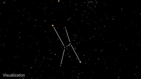 Visualisation : si on change de point de vue, les étoiles ne dessinent plus la constellation telle qu'on la connaît. // Source : F. Summers/STScI