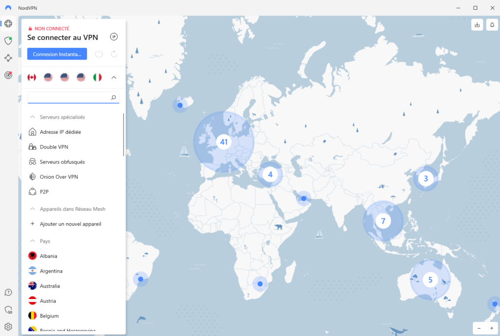 serveurs nordvpn russie chine inde