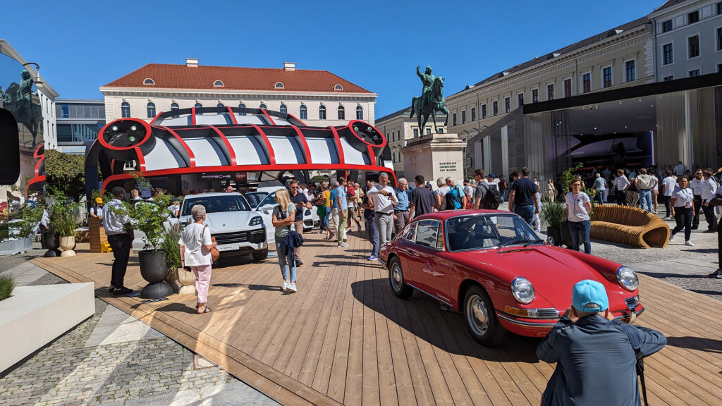 Nice Porsche stand in town #iaa23 // Source: Raphaelle Baut