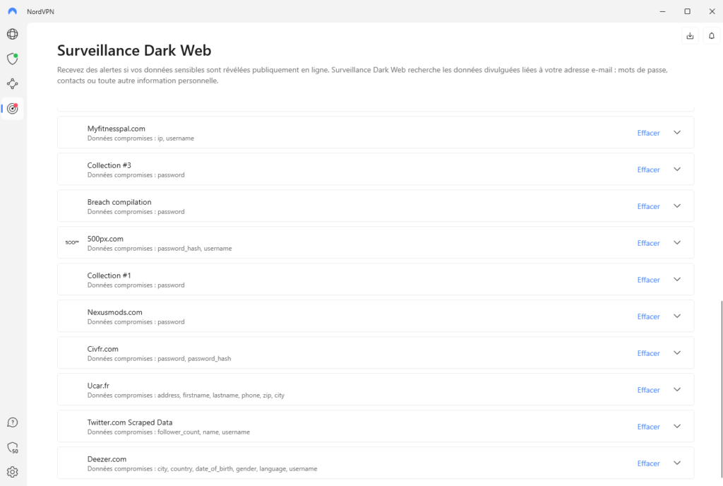 nordvpn dark web monitoring