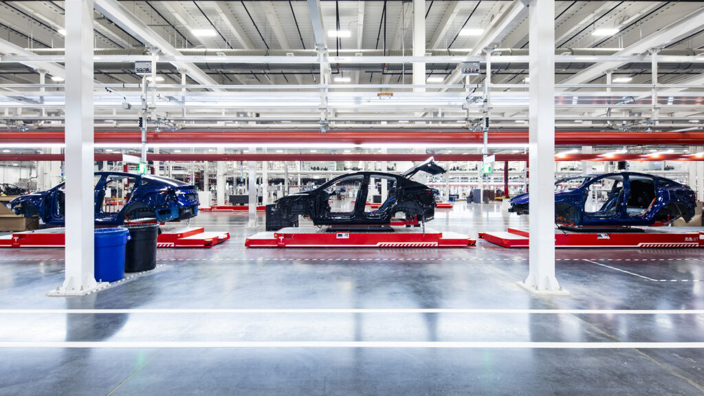 Gigafactory Tesla assembly line // Source: Tesla