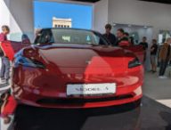 Tesla Model 3 nouvelle génération à l'IAA Munich // Source : Raphaelle Baut