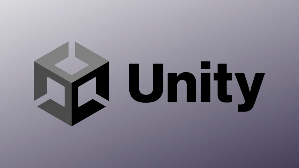 Logo d'Unity Technologies. // Source : Wikimedia/Unity Technologies ; Canva