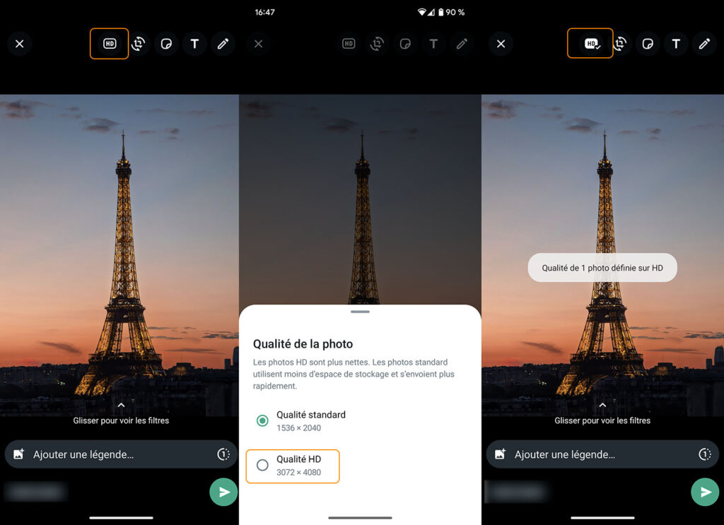 comment envoyer une photo avec de la musique sur whatsapp