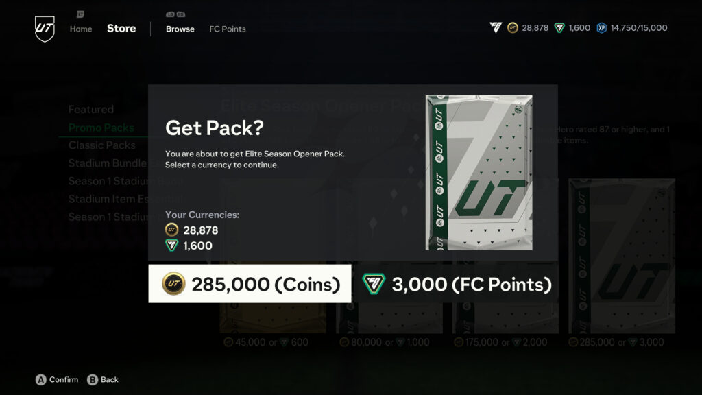 Pack à près de 30 € dans EA Sports FC 24 // Source : IGN