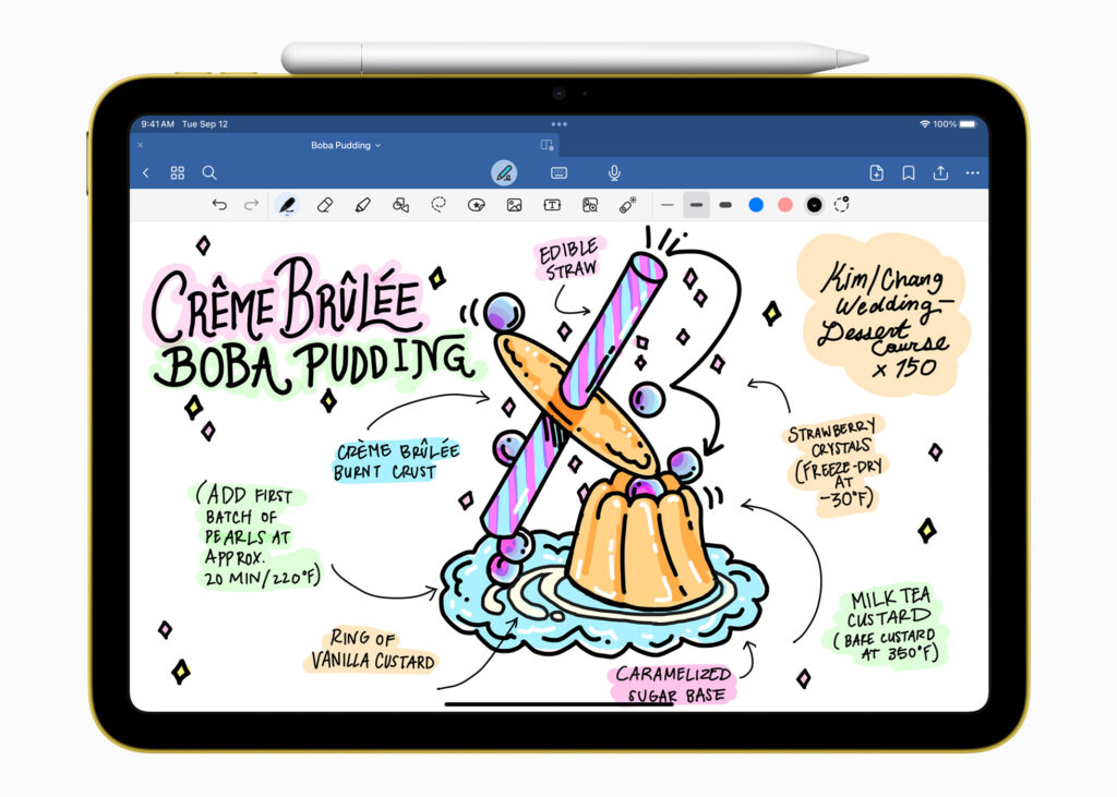 Le nouvel Apple Pencil peut s'accrocher au-dessus d'un iPad, mais sera mis en veille. Son jumelage et sa recharge se font avec un câble.