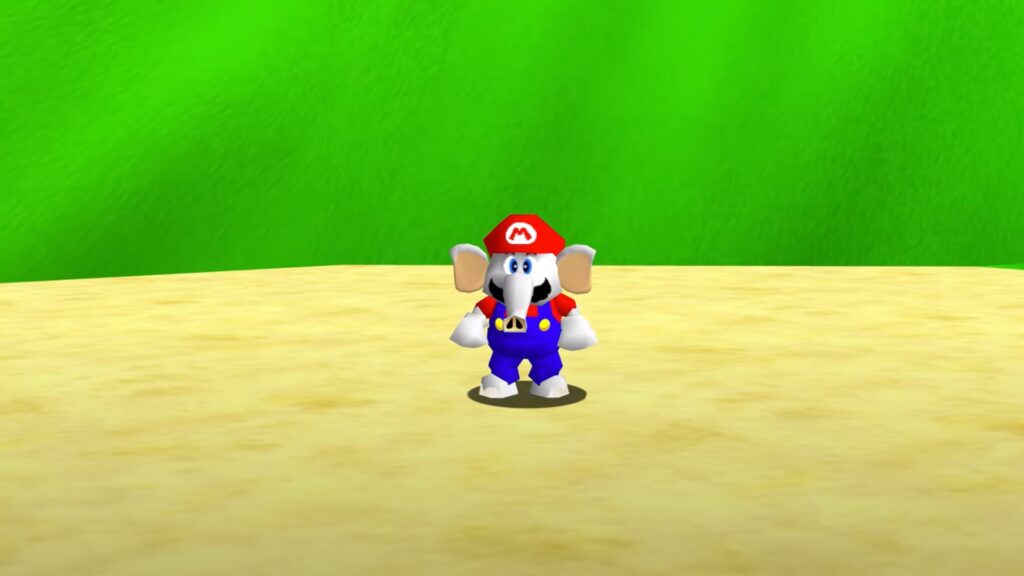 Mario Éléphant dans Super Mario 64 // Source : Capture d’écran YouTube