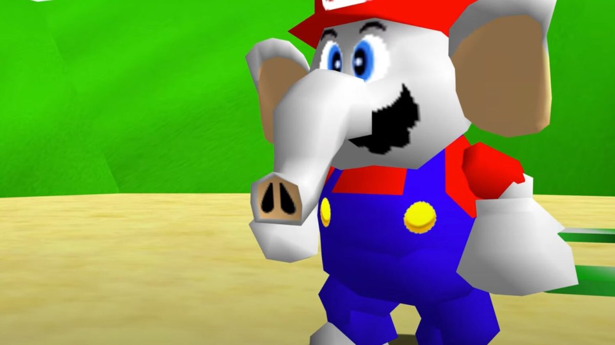 Mario Éléphant dans Super Mario 64 // Source : Capture d’écran YouTube