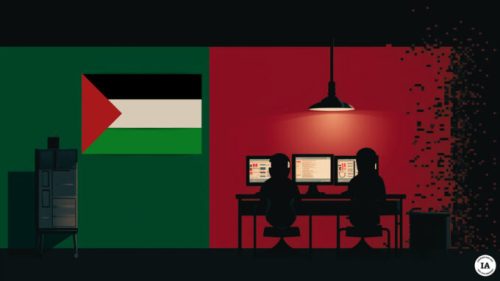 Le conflit Israel / Hamas est une opportunité pour des hackers. // Source : Numerama avec Midjourney
