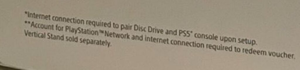 Connexion obligatoire pour installer le lecteur Blu-ray de la PS5 Slim // Source : Twitter