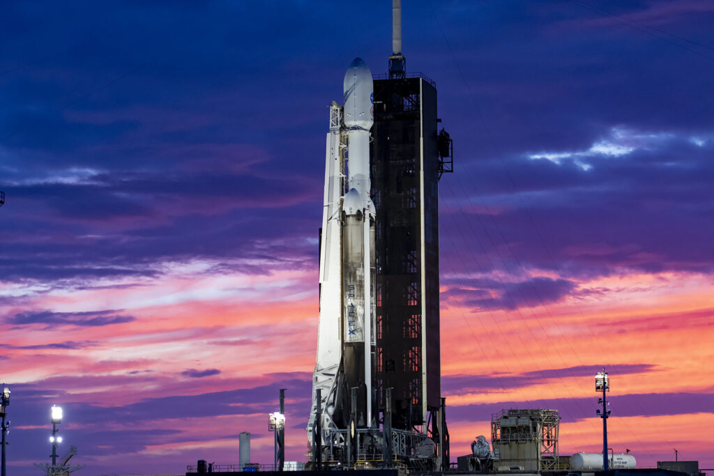 Falcon Heavy crépuscule