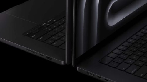 MacBook Pro en Space Black. // Source : Apple