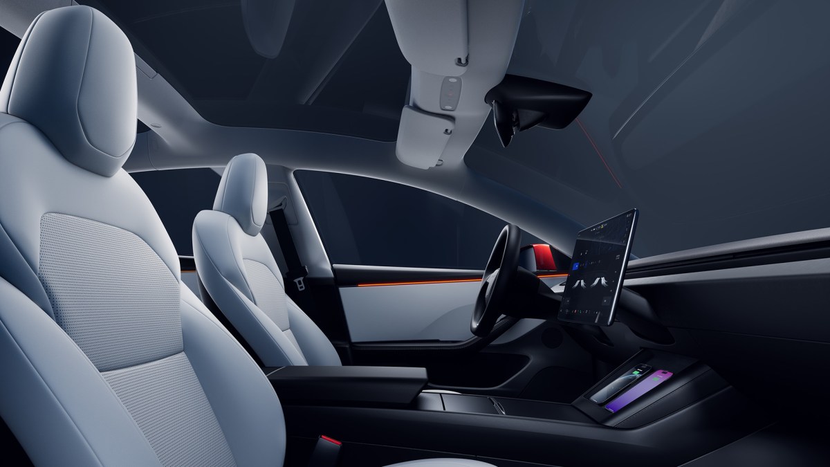 Intérieur de la nouvelle Tesla Model 3  // Source : Tesla