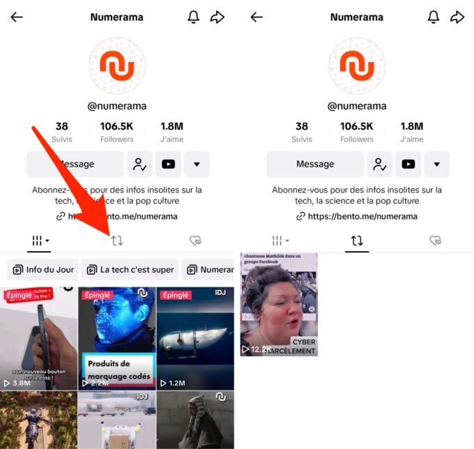 comment voir les republications d'un compte privé sur tiktok