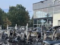 Incendie au centre Tesla Chambery de Chignin  // Source : Maire de Chignin - Michel Ravier