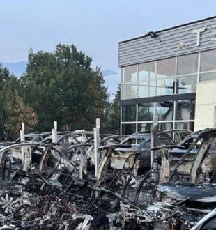 Incendie au centre Tesla Chambery de Chignin  // Source : Maire de Chignin - Michel Ravier
