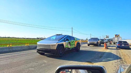 Tesla Cybertruck en route pour Baja // Source : @The_EVGuy - Twitter