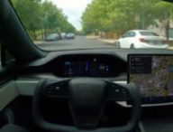 Démonstration conduite autonome FSD V12 // Source : Extrait vidéo Tesla