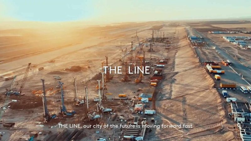 La dystopie arrive : The Line sort de terre en Arabie saoudite, voici les photos étape par étape